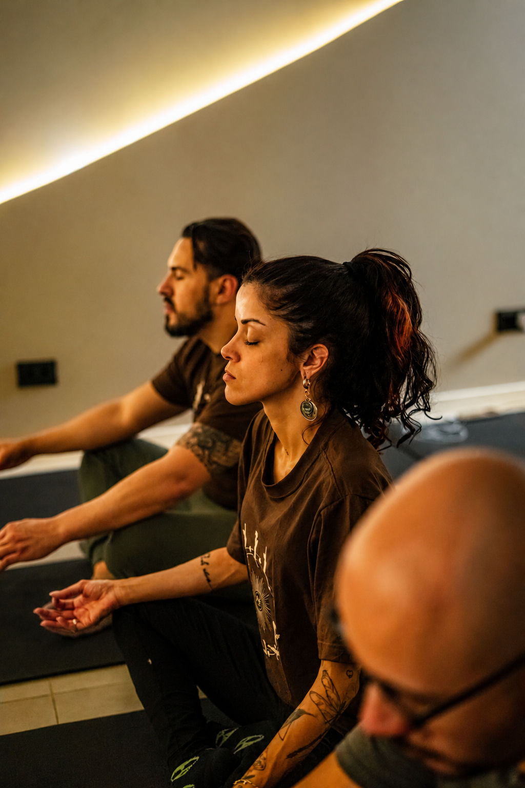 Detalhe de tapete de yoga